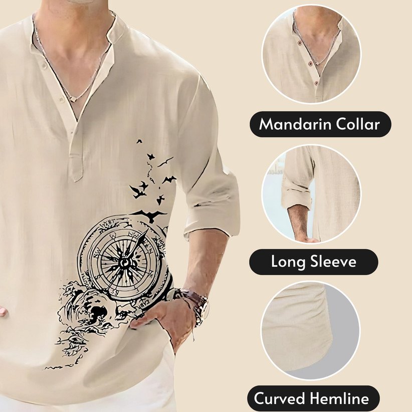 ₹522 White Black Printed Cotton Blend Kurta for Men, Festive Ethnic Style