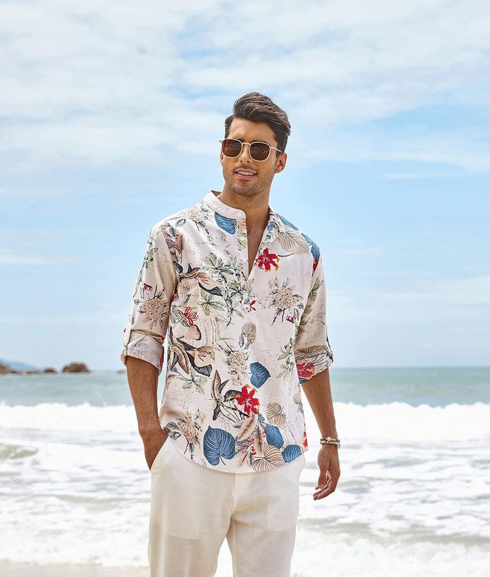 ₹354 Multicolor Cotton Blend Printed Kurta for Men, Festive Ethnic Wear