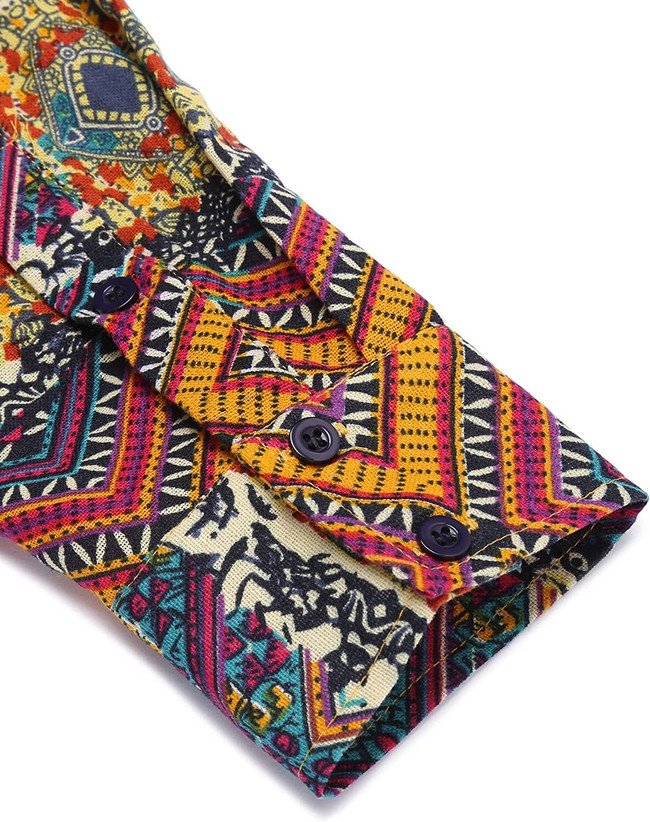 ₹379 Yellow Printed Cotton Blend Straight Kurta for Men, Festive Style