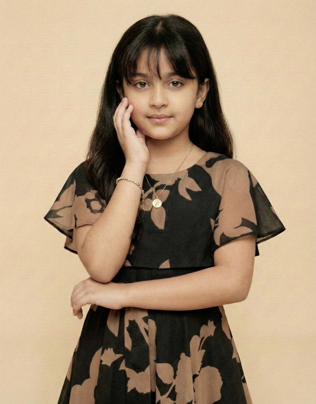 ₹359 Black Maxi Party Dress for Girls, Full Length Short Sleeve Style