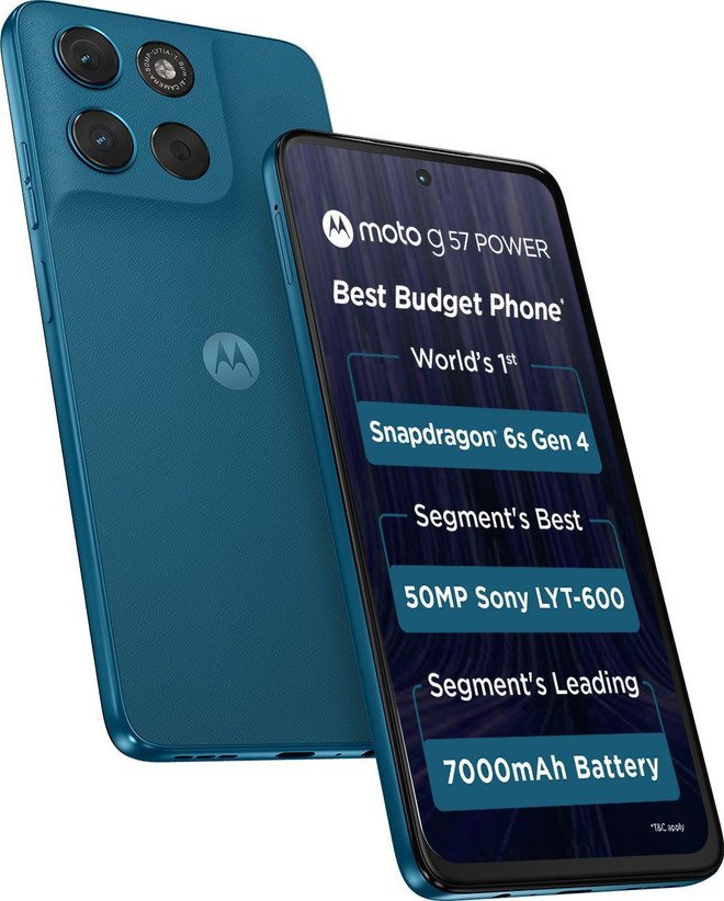 ₹21,999 Motorola G57 Power 5G 8GB 128GB with 7000mAh Battery