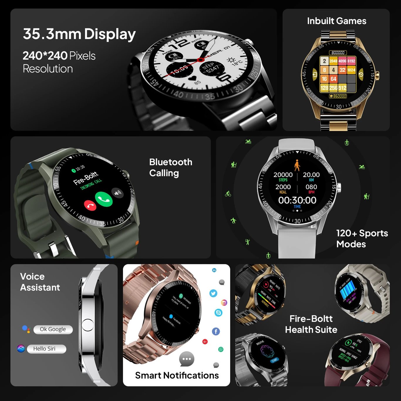 ₹1,499 Fire-Boltt Talk Smartwatch | 1.39 & Display, Bluetooth Calling