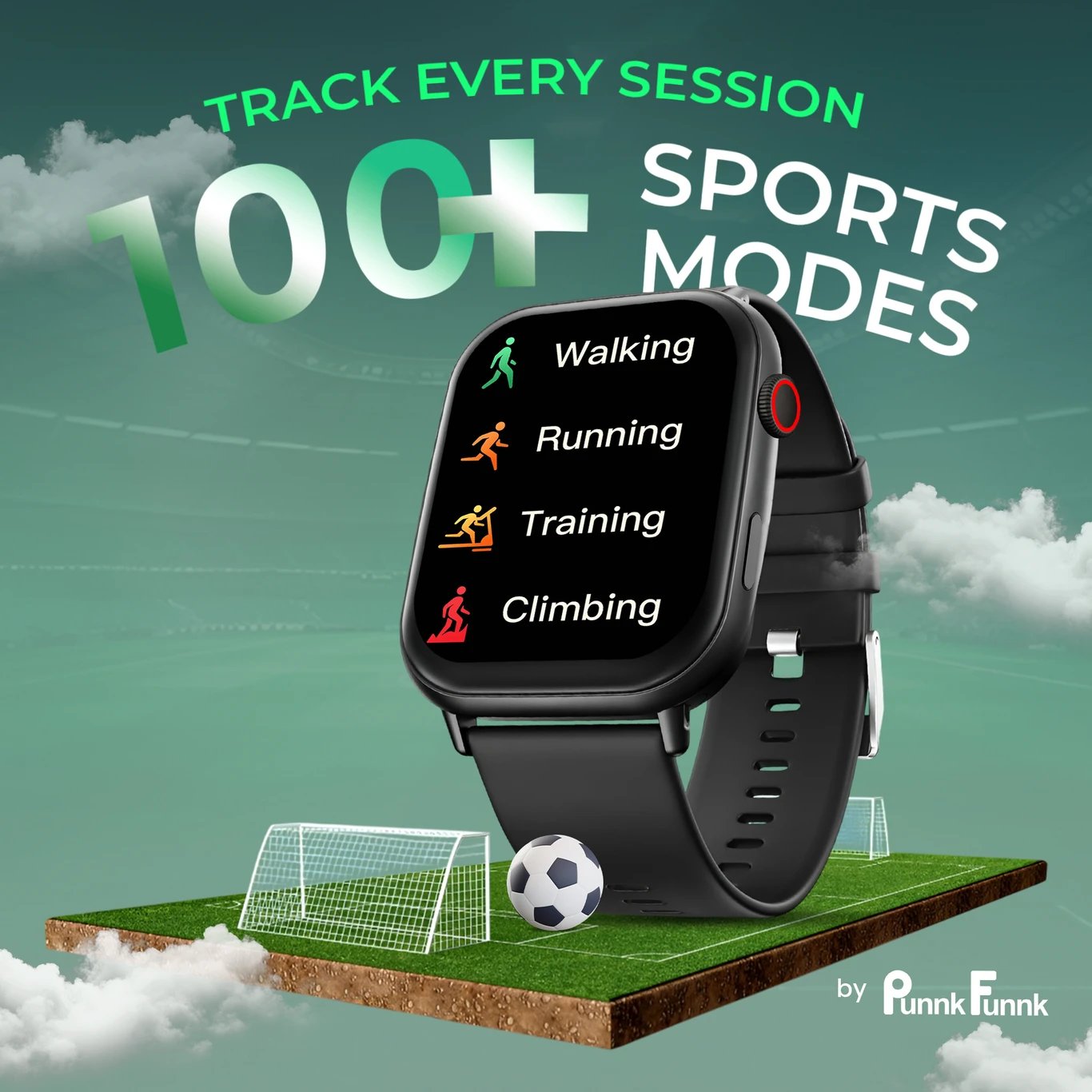₹928 PunnkFunnk Edge-Lite Smartwatch | 1.99 & AMOLED and BT Calling