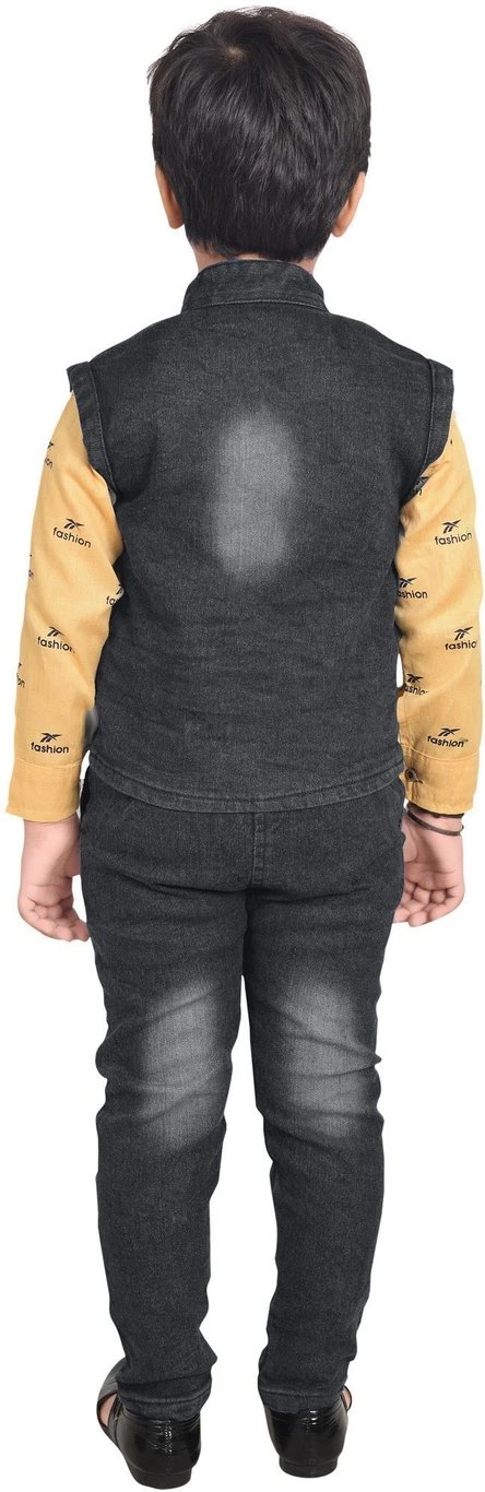₹398 BAABBUSONAS TREND Boys Festive Shirt Waistcoat and Pant Set