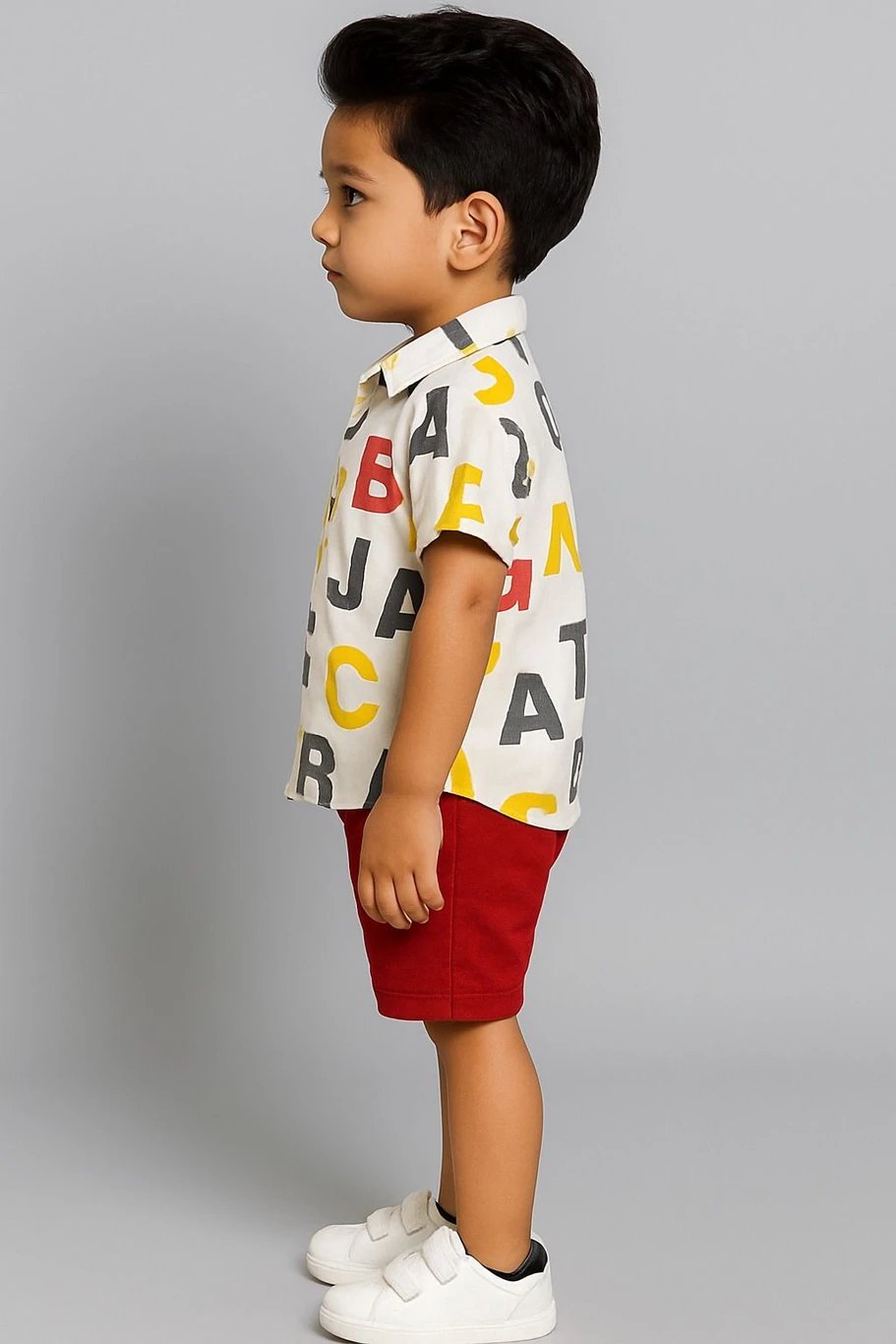 ₹363 StyleDust Baby ABCD Red Casual Shirt and Shorts Set Outfit for Kids