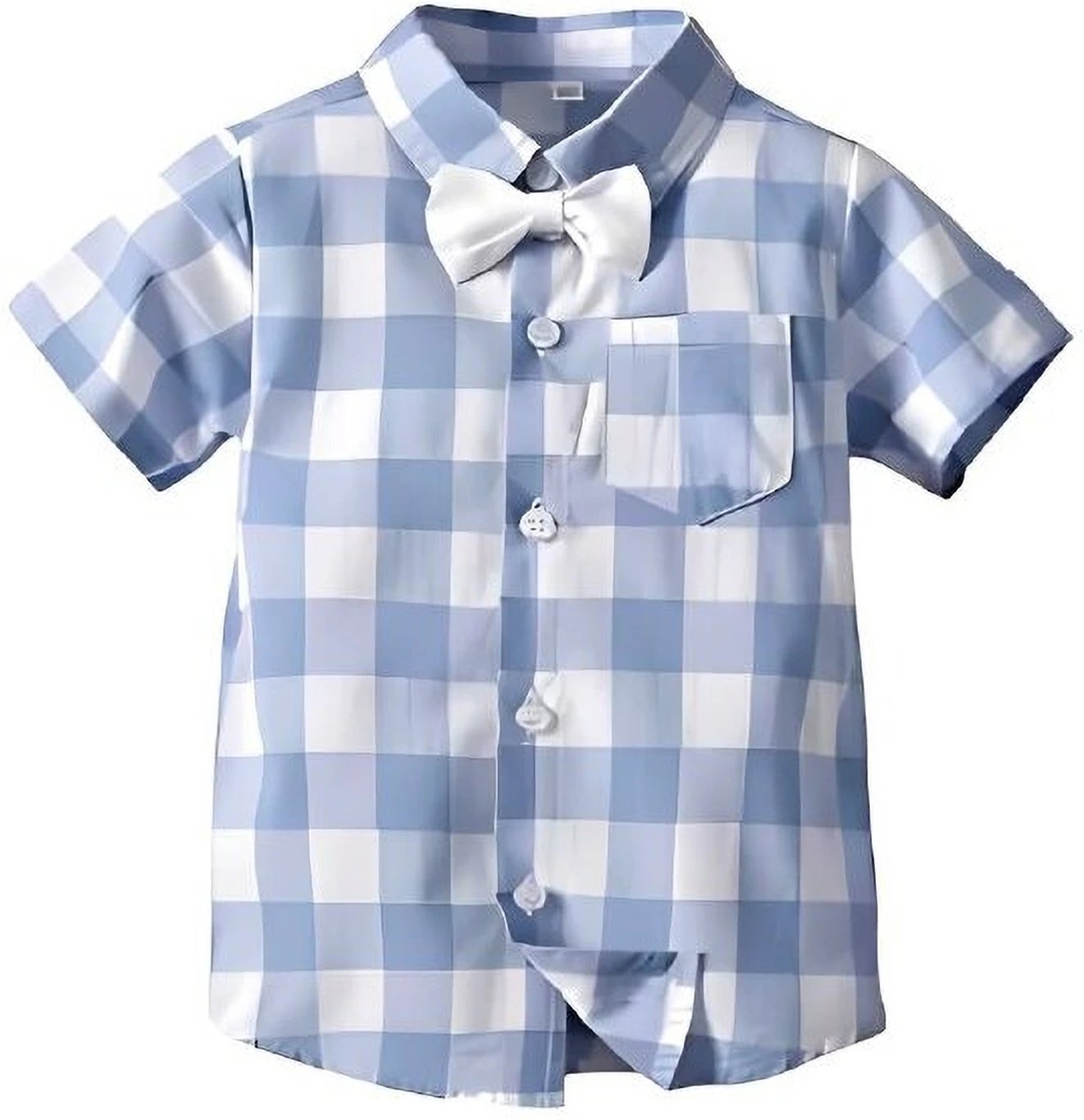 ₹404 LittleRebel Baby Blue Party Shirt and Shorts Set for Boys and Girls