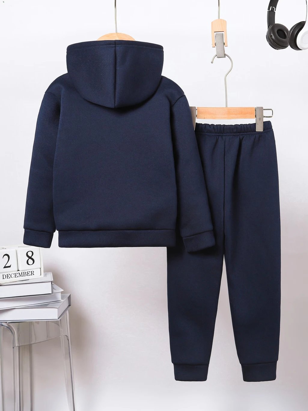 ₹463 MAFIA OX Boys &amp; Girls Navy Blue Sweatshirt Pant Set for Casual Wear