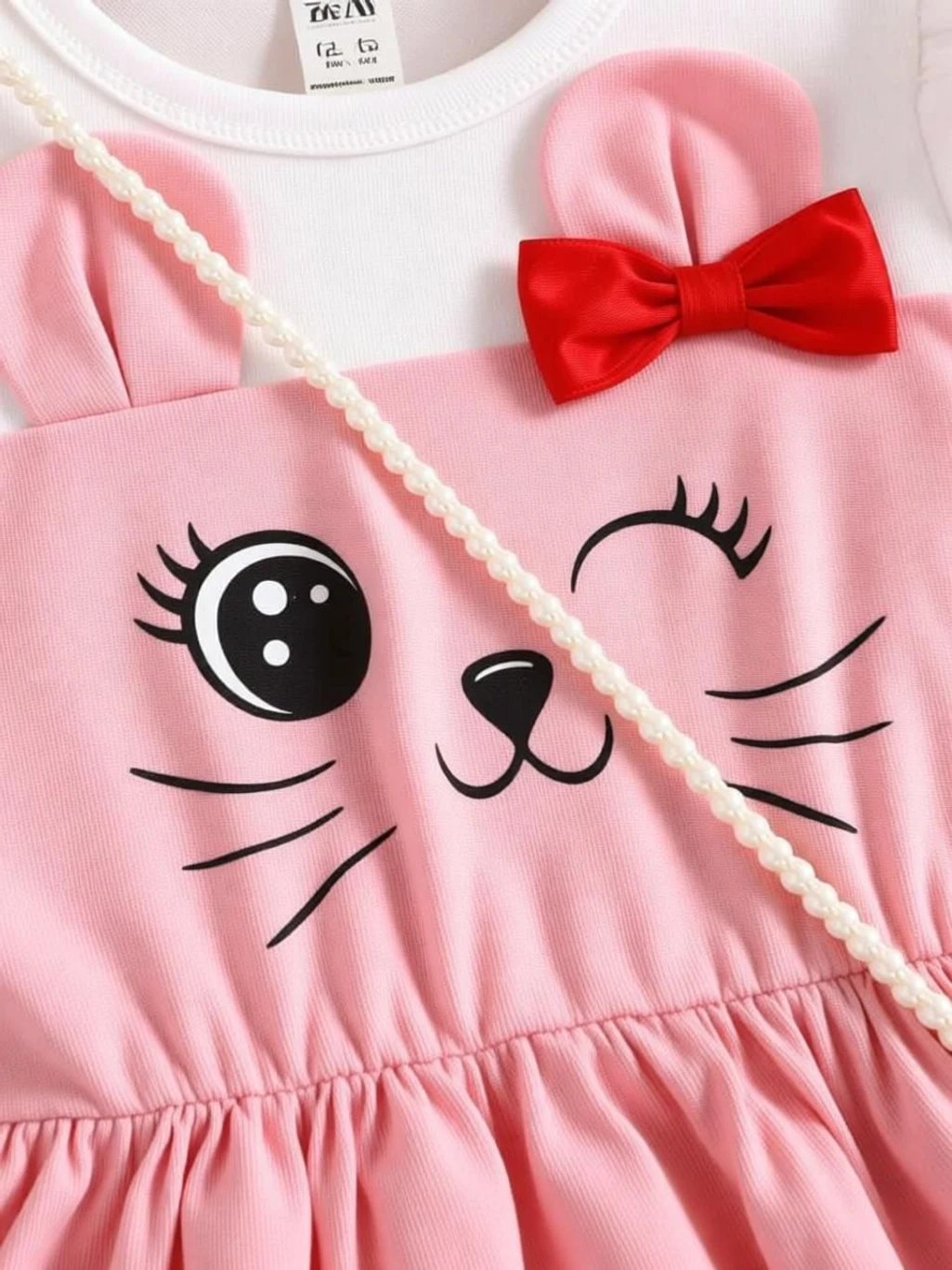 ₹218 Sabina Textile Baby Girls Pink Calf Length Casual Dress for Everyday