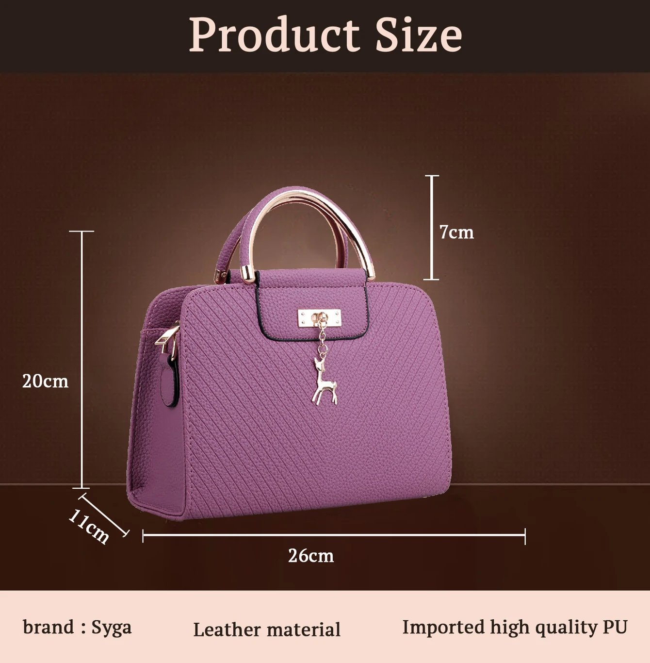 ₹869 SYGA Women Purple Handbag – Stylish Everyday Fashion Deal