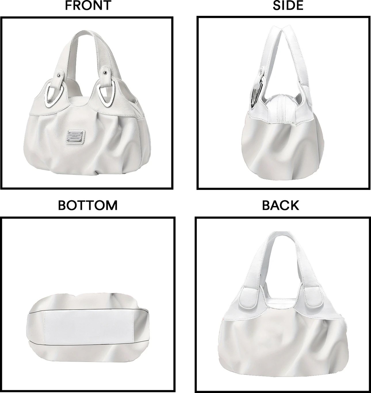 ₹924 SYGA Women White Handbag – 63% Off Elegant Everyday Deal