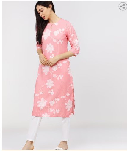 ₹999 MRP KETCH Floral Print Straight Kurta for Women | Size M