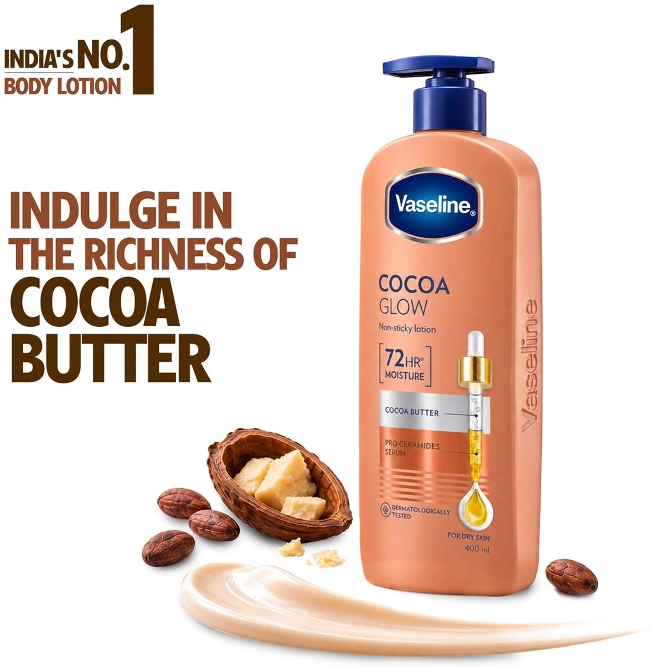 Main SEO Title: ₹396 Vaseline Cocoa Glow Body Lotion 400ml | 23% Savings