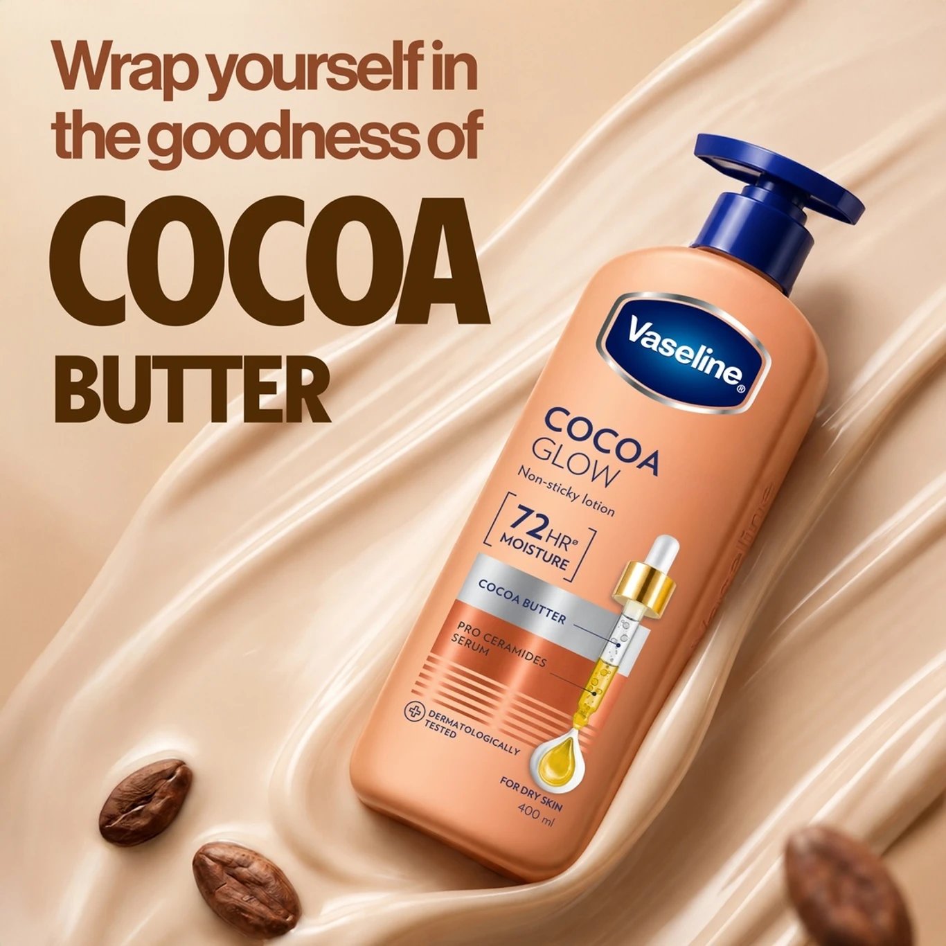 Main SEO Title: ₹396 Vaseline Cocoa Glow Body Lotion 400ml | 23% Savings