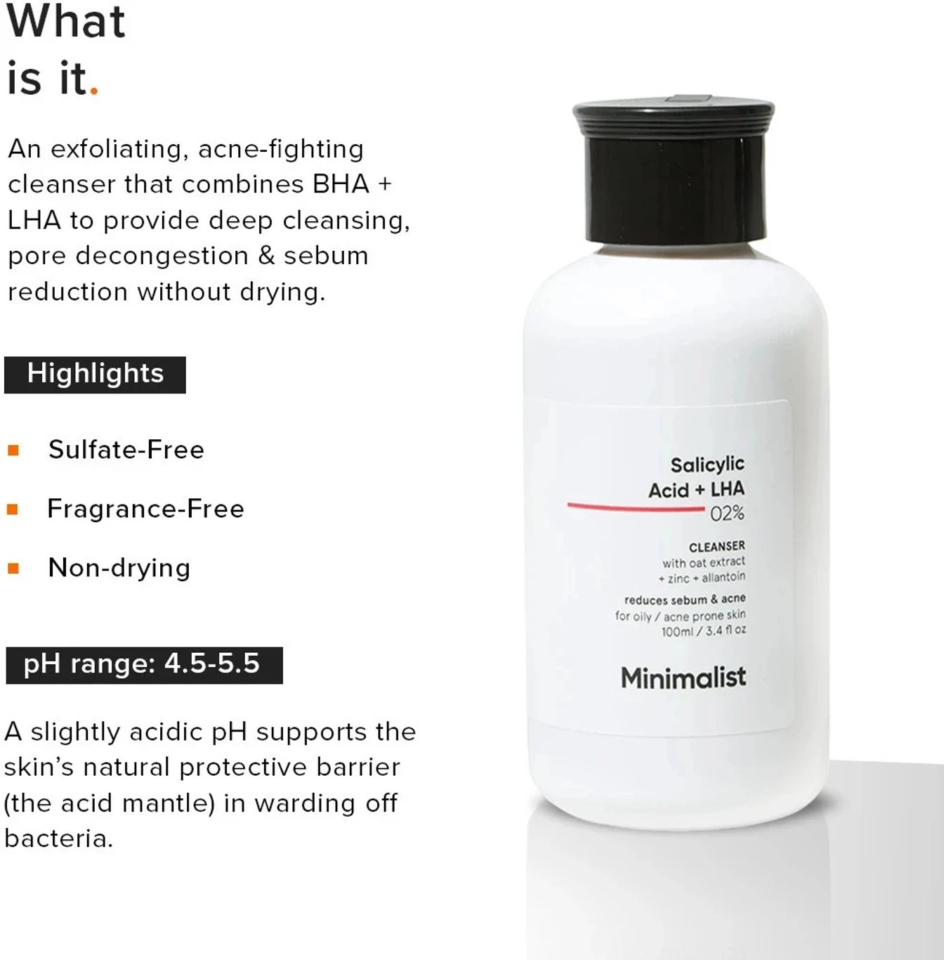 ₹284 Minimalist 2% Salicylic Acid Face Wash for Acne-Prone Skin