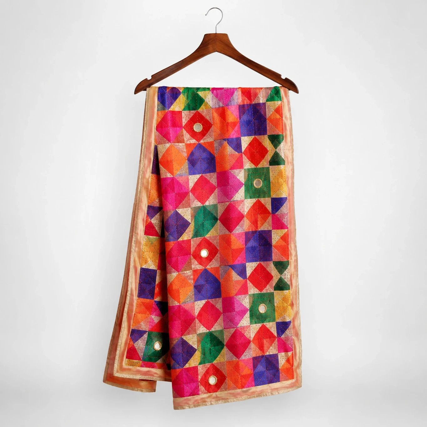 ₹662 Dussehra Festive Multicolor Embroidered Chiffon Dupatta for Women