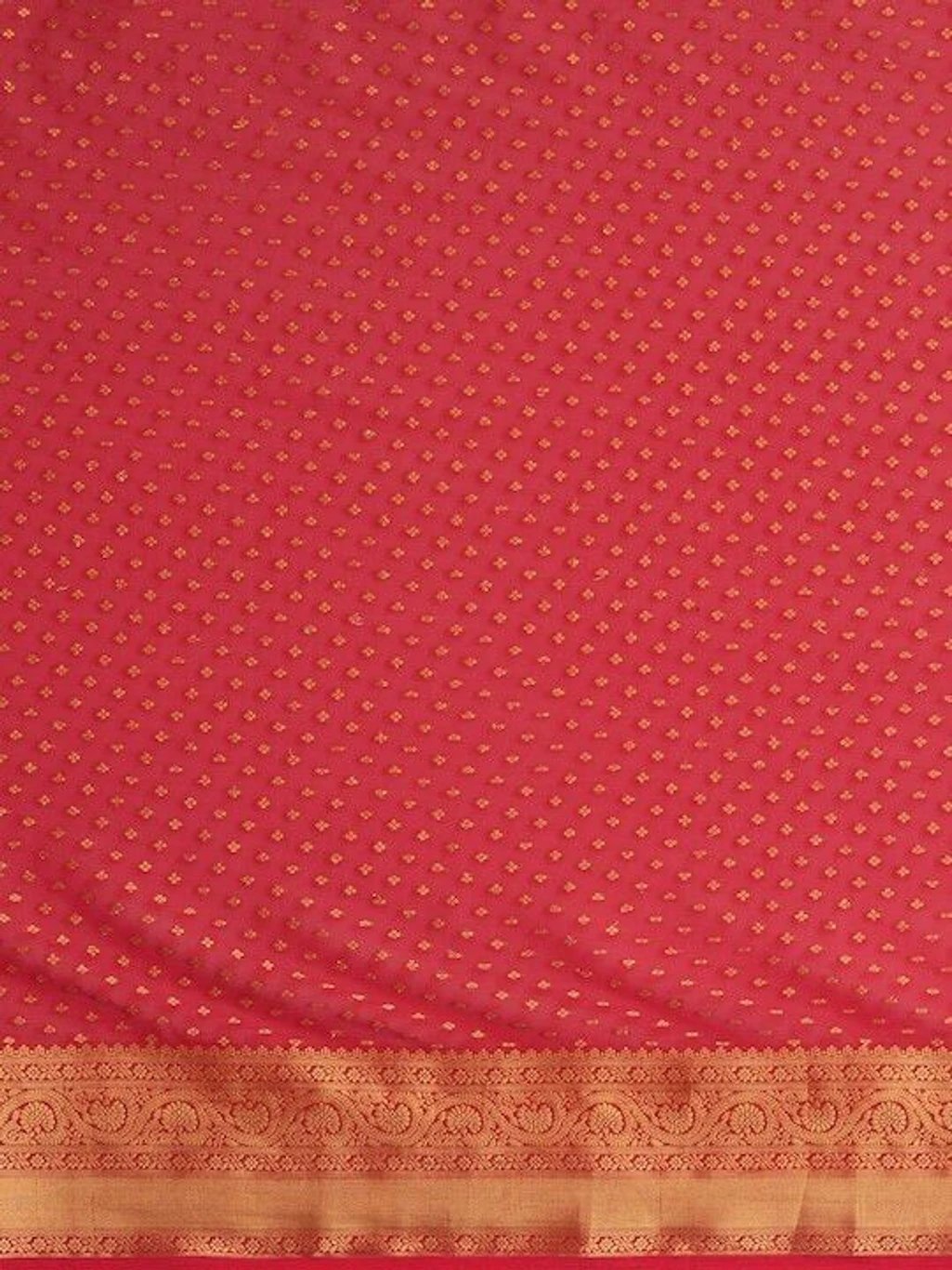 ₹438 Red Banarasi Silk Blend Saree for Dussehra Festive Women & Style