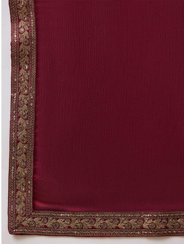 ₹988 Embroidered Satin Saree for Women | Elegant Festive Style