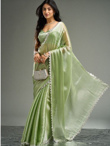 ₹787 Embellished Silk Blend Saree for Festive, Party and Wedding Wear