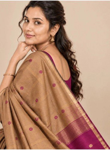 ₹3,000 Zari Silk Cotton Maheshwari Saree for Festive and Traditional Wear