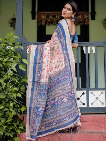 ₹4451 Silk Blend Kanjeevaram Saree for Dussehra Festive Women's Style