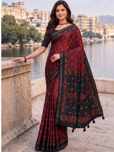 ₹2999 KALINI Saree for Dussehra Festive Women & Ethnic Style Look