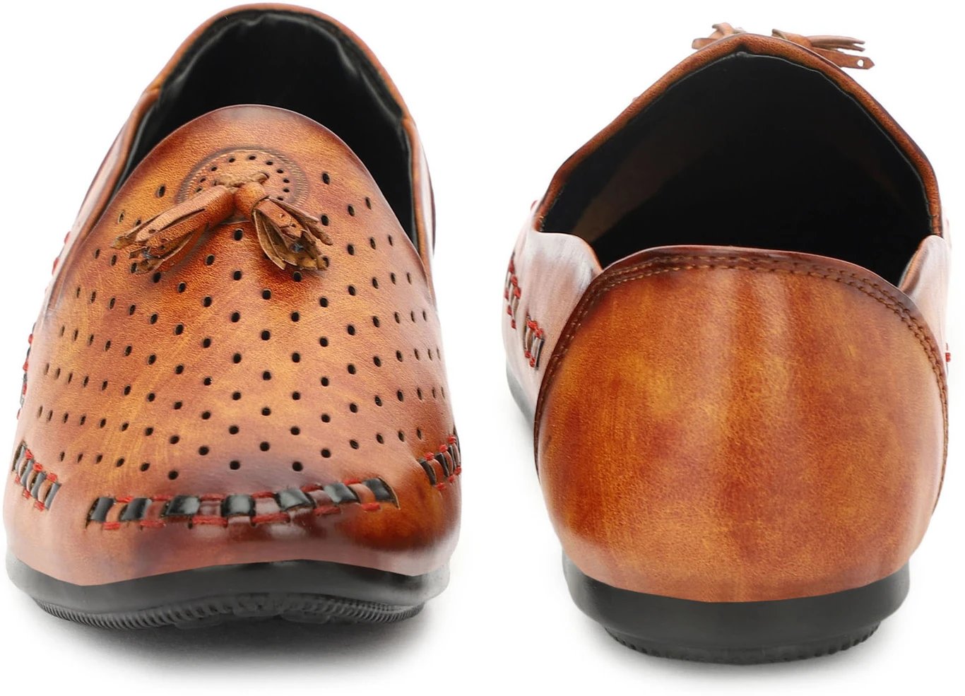 ₹409 Tan Mojaris for Men – Stylish Fancy Ethnic Party Footwear