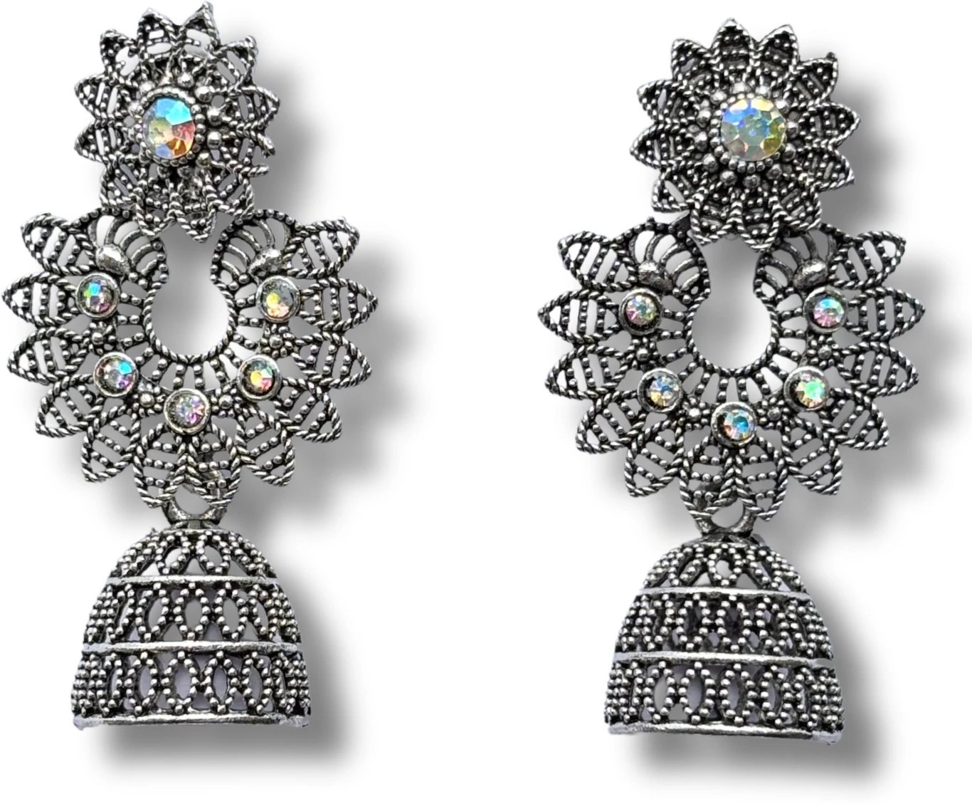 ₹166 Esyko 4-Pair Oxidised Earrings Combo Set for Women in India