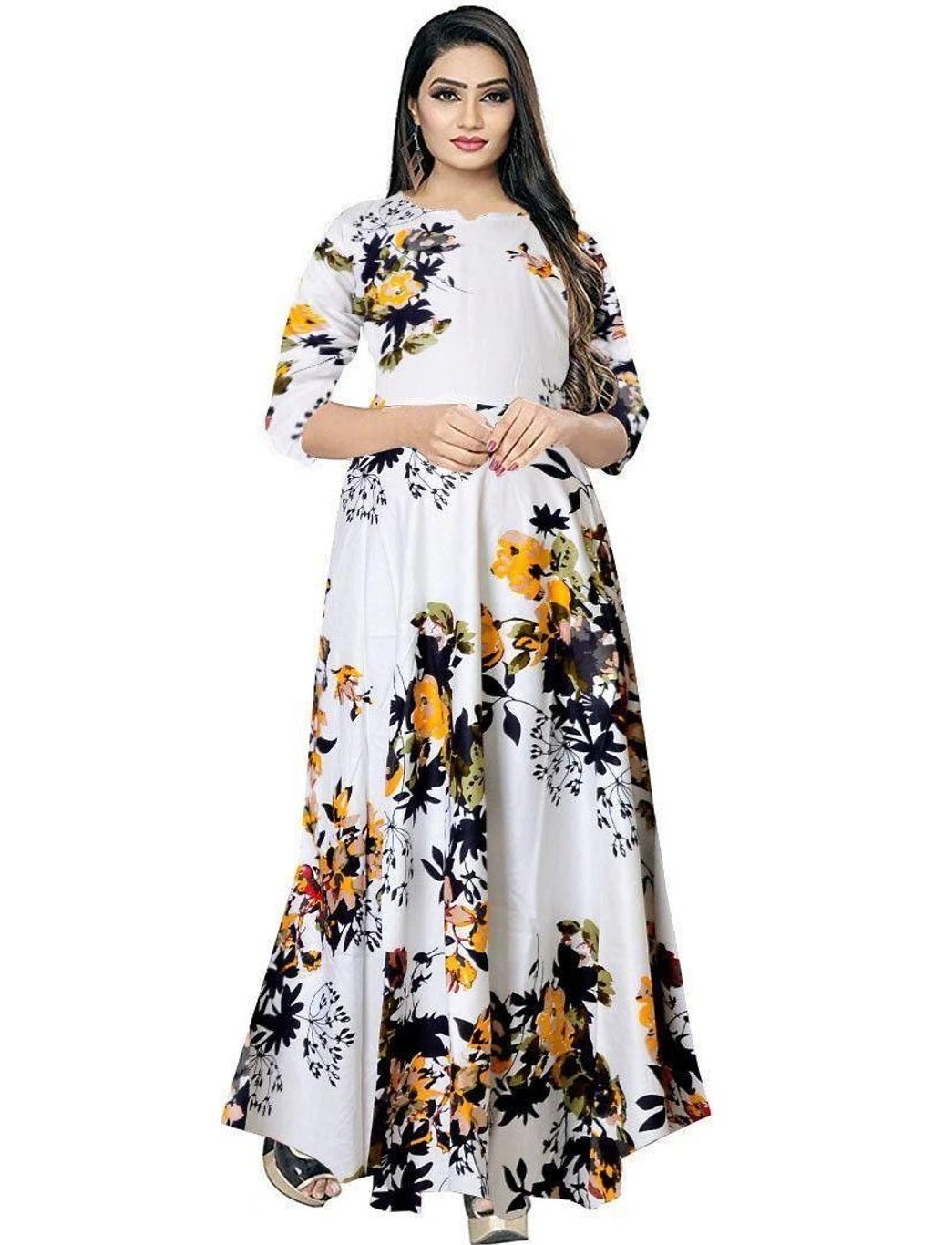 HouseOfCommon Women’s White Maxi Dress at ₹290 | Full Length Style