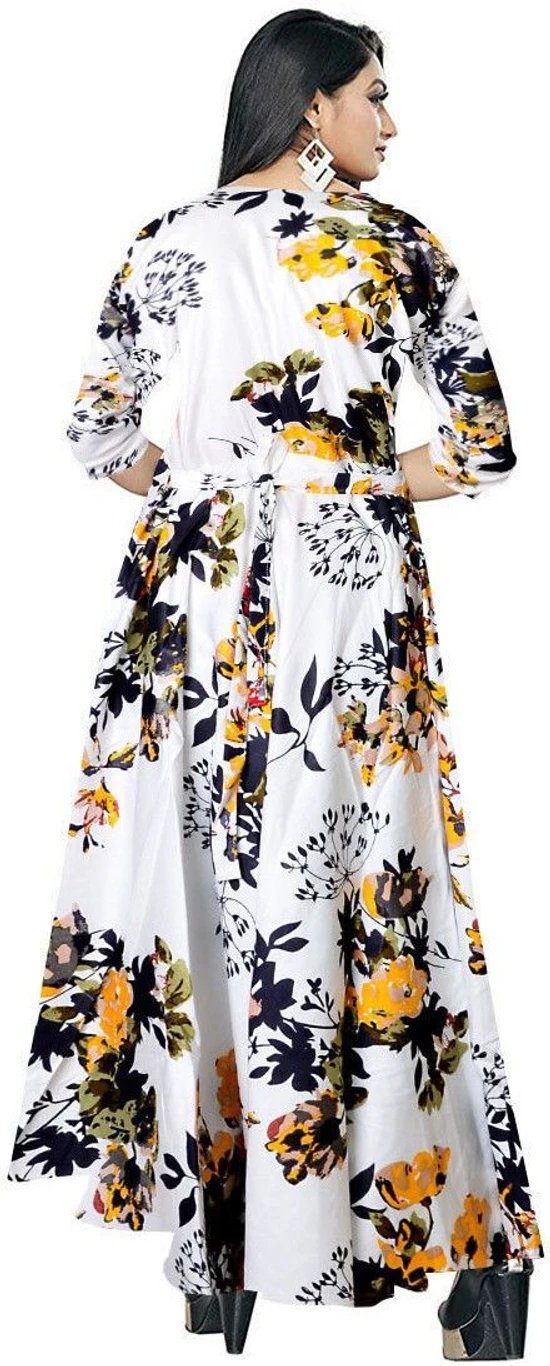 HouseOfCommon Women’s White Maxi Dress at ₹290 | Full Length Style