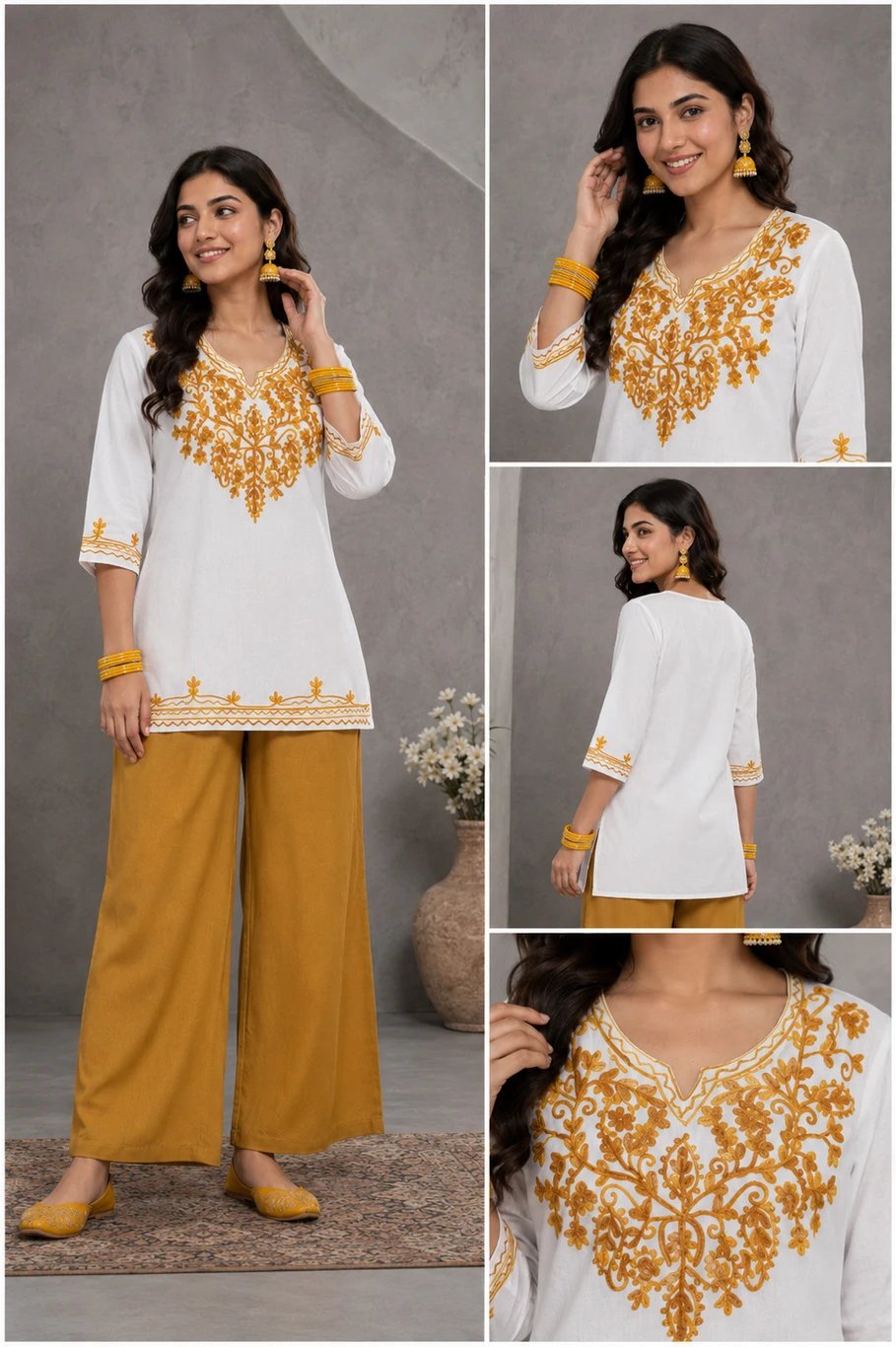 ROYALERA Women’s Cotton Rayon Kurti Palazzo Set at ₹422