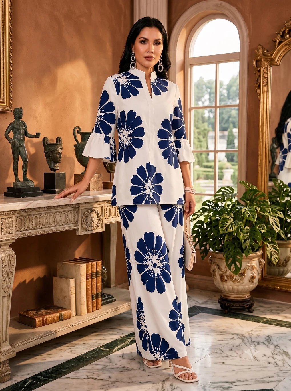 Sanvi Fashion Silk Blend Kurta Palazzo Set for Women at ₹362