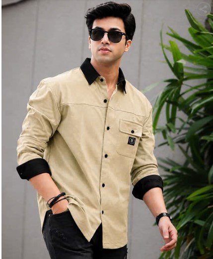 MANIAC Oversized Shirt with Flap Pocket for Men at ₹994