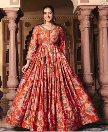 ₹770 MADHURAM TEXTILES Women Embroidered Fit and Flare Dress