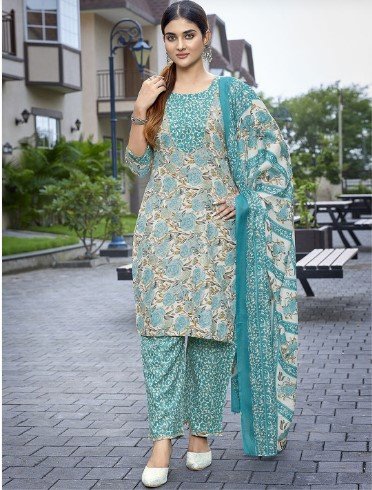 ₹634 HERE AND NOW Floral Printed Kurta Set with Dupatta for Women