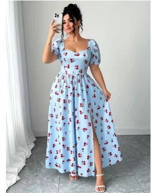 $15.45 Cherry Print Midi Dress for Cute and Easy Summer Outfits   Copy SEO title