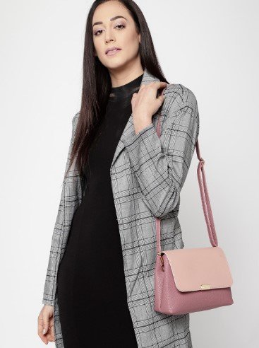 ₹804 Lino Perros Colourblocked Structured Sling Bag for Women Everyday Style