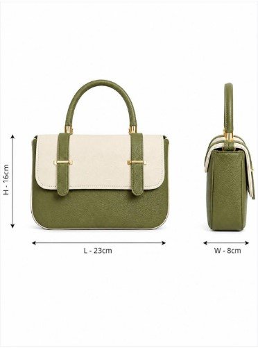 ₹719 Hyraa Club Colourblocked PU Structured Handheld Bag for Women