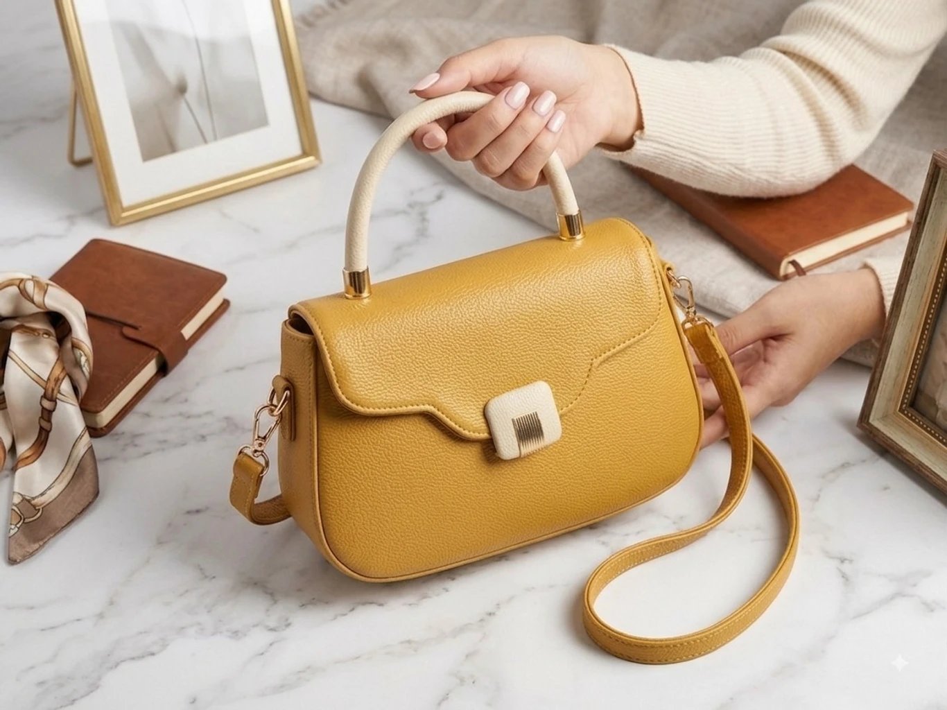 ₹396 Zaxcer Yellow Sling Bag for Women | Stylish Everyday Fashion Bag