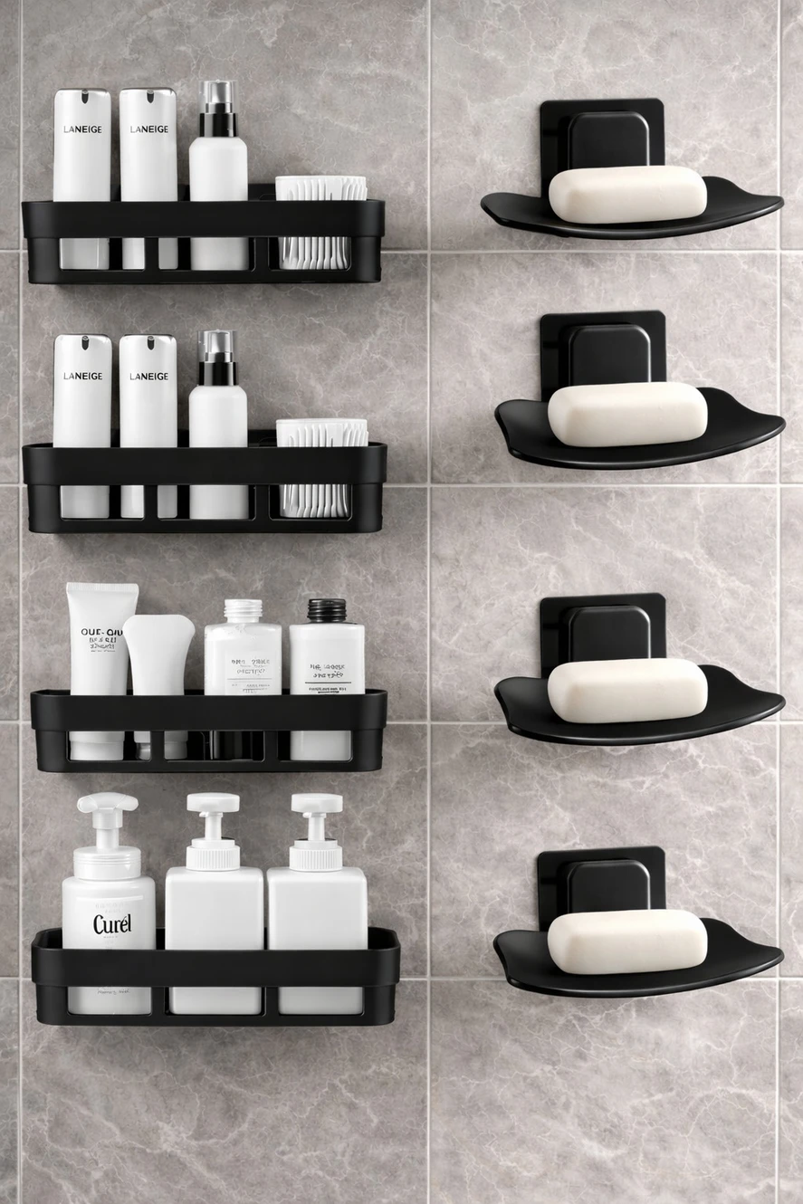 ₹215 Plastic Wall Shelf for Organized Bathroom Plus Home Storage