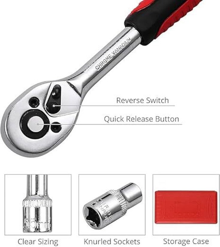 ₹172  SmartBuy 46-in-1 Socket Tool Kit for Daily Repairs