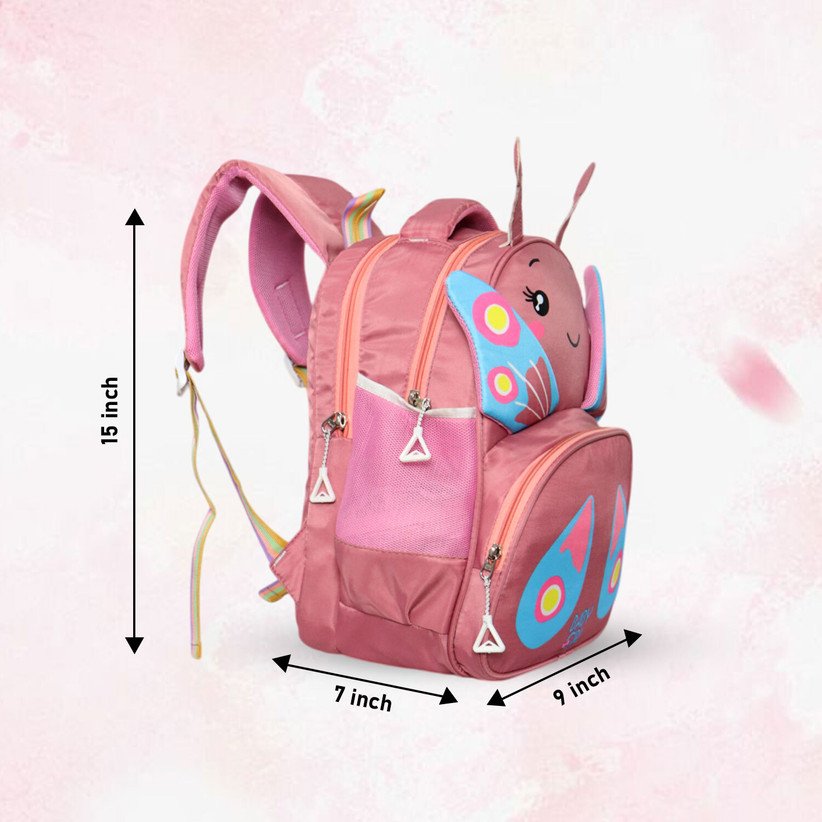 ₹436 Cute Butterfly School Backpack for Nursery and Primary Kids