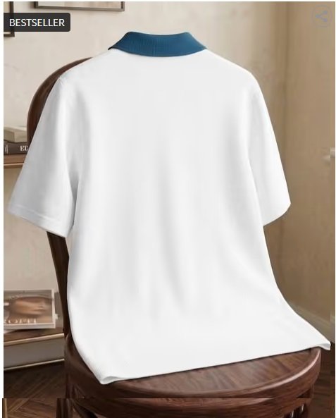 ₹220 Men Colourblock Regular Fit Polo T-Shirt for Everyday Casual Style