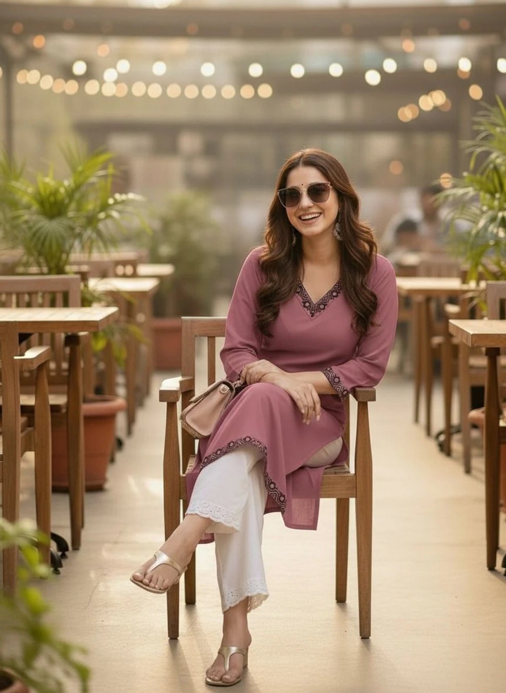 ₹261 Purple Embroidered Pure Cotton Straight Kurta for Women & Ethnic Style