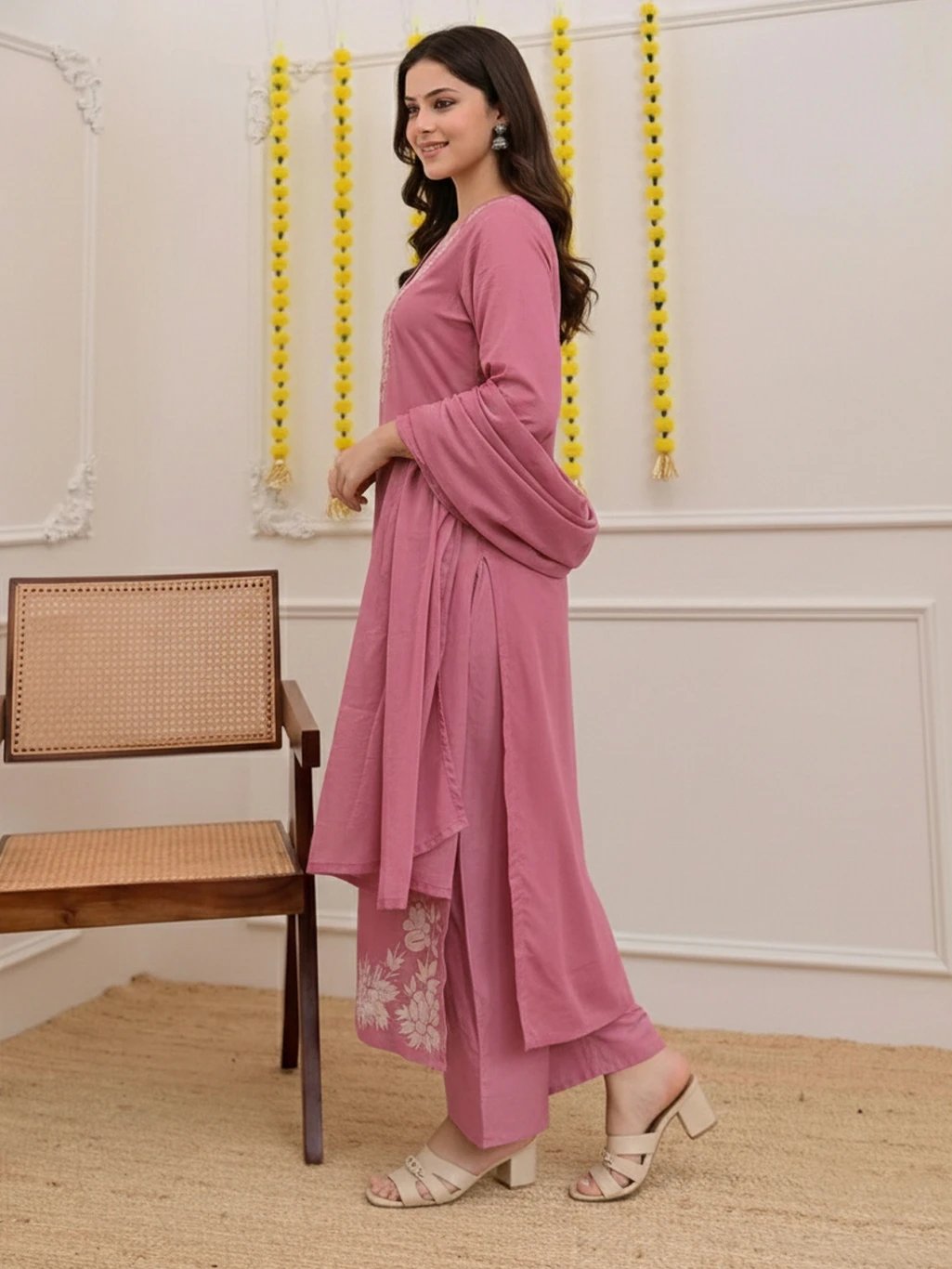 ₹853 Aaghnya Fashion Kurti Palazzo Dupatta Set for Women – 67% Off Deal